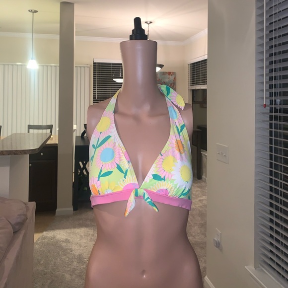 Lilly Pulitzer Other - Lilly Pulitzer Pink & Yellow Floral Bikini Top